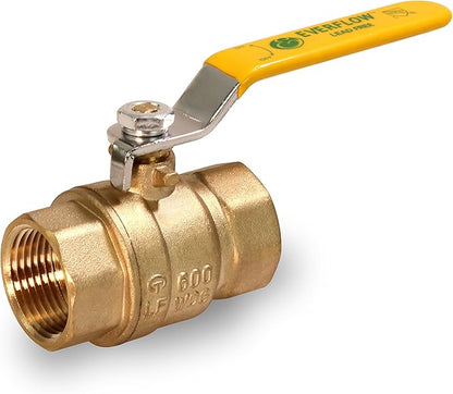 Midline Valve 822T223-NL Premium Full Port Ball Valve Brass, 1 in. FIP