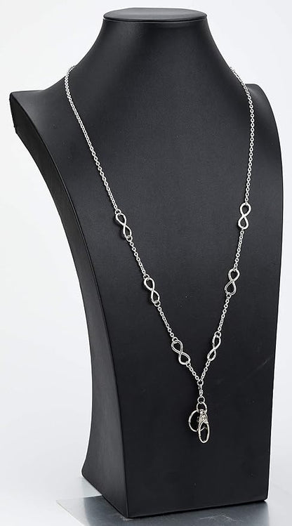2 Pack Women's Fashion Lanyard Necklace Chain Lanyard Super Strong for Keys Badge Holder (06)