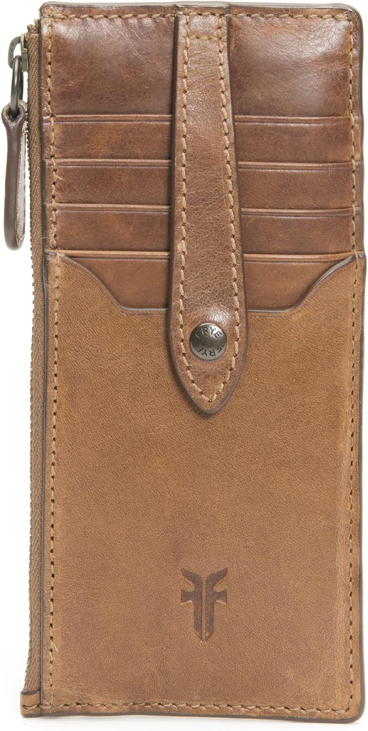 Frye Women's Melissa Snap Card Wallet, Stylish Design with Holder & Slots, Compact for Purse