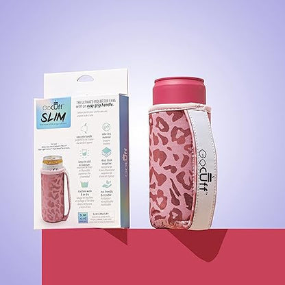 GoCuff Slim Can Cuff Covers For Beer Reusable Insulator With Easy Grip Handle Neoprene Can Coozie With Insulated Sleeves For Skinny Cans Soda, and Other 12 oz Slim Can Beverages (Sunflower Tie Dye)