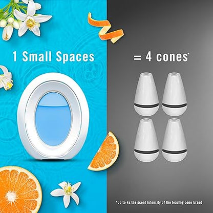 Febreze Small Spaces Air Freshener, Odor-Fighting, Plug In Alternative, Air Fresheners for Home and Bathroom and Kitchen, Closet Air Fresheners, Refresh  Energize Scent, 4 Count