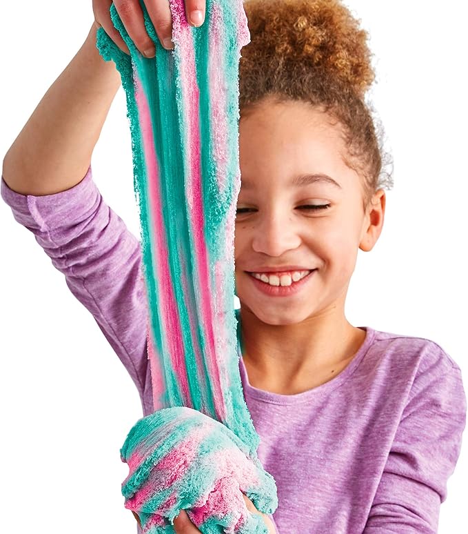 Twist - TealPink Scented Stretchy Cloud Slime, Cotton Candy  Watermelon, Stretchable, Moldable, Play Sand, 10oz.Great for Tactile Fun