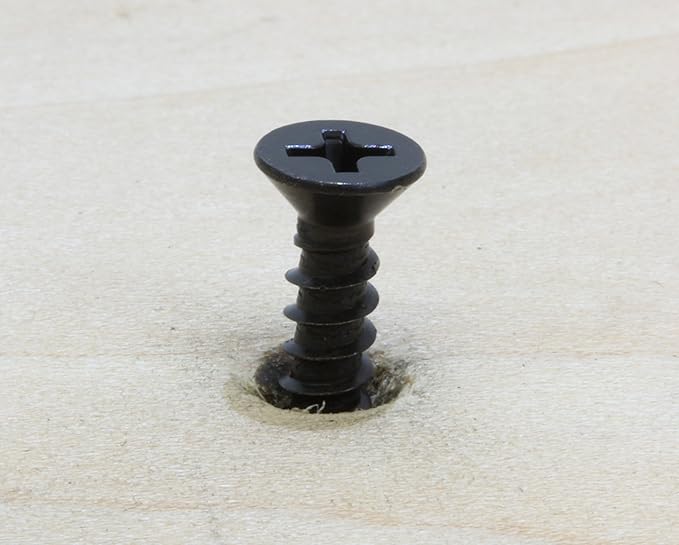 Bolt Dropper 8 X 1'' Black Oxide Coated Stainless Flat Head Phillips Wood Screw (50 Pack), 18-8 (304) Stainless Steel Screws by Bolt Dropper