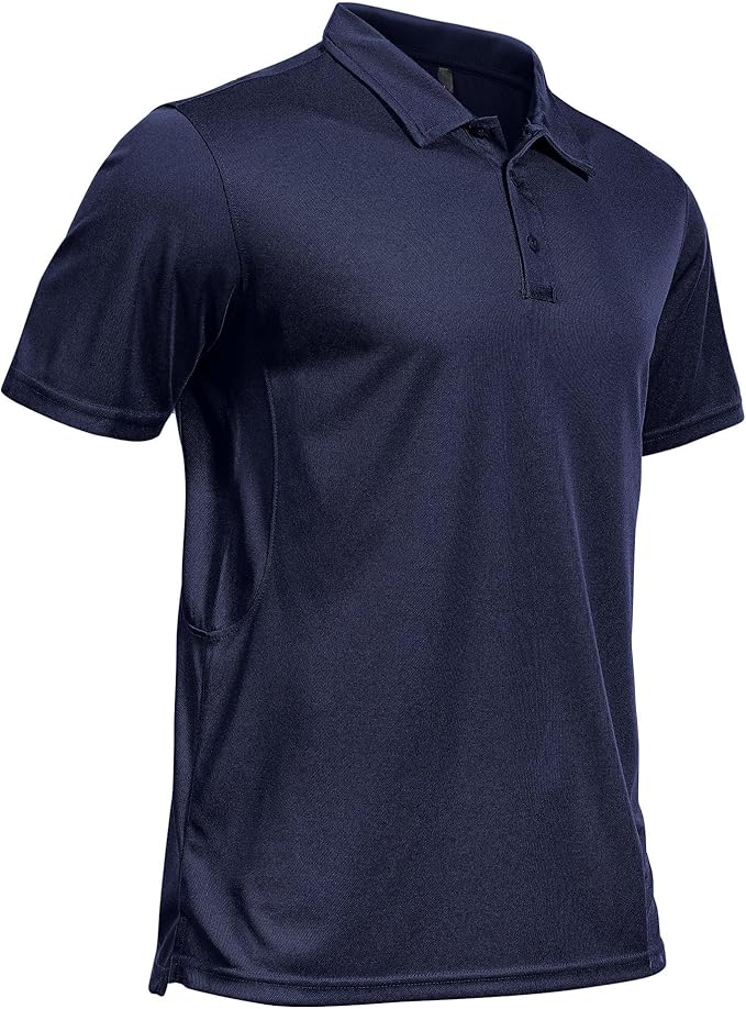 GYMELITE Men's Golf Polo Shirt Short  Long Sleeve Polo Shirts Dry Moisture Wicking Performance Outdoor Casual Collar Shirt