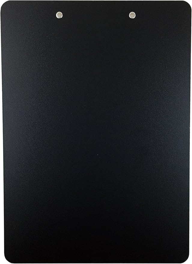 Clipboard Dry Erase Surface 9'' x 12.5'' Letter Size Low Profile Clip Whiteboard (Pack of 6)