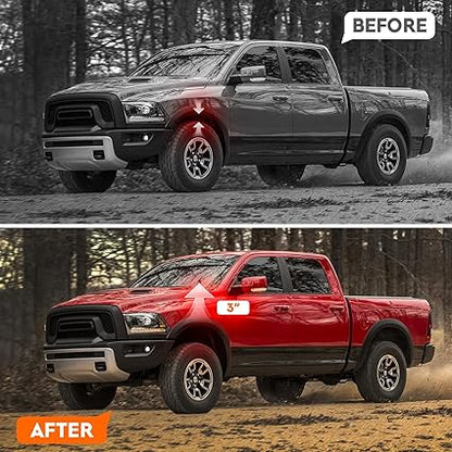 3 Front Leveling Lift Kit for 2007-2019 Silverado Sierra, 2007-2019 Tahoe 1500, Forged 3 inch 6 Lug Aluminum Strut Spacers