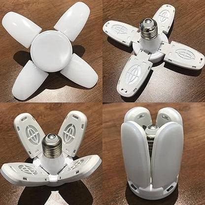 E27 LED Bulb Fan Blade Timing Lamp AC85-265V 28W Foldable Led Light Bulb Night Lights for Home Ceiling Light Lighting