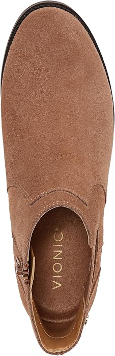Vionic Women's Ankle Bootie Finn – Comfortable Short Boots with Zipper Closure and Built in VIO Motion Technology, Providing Arch Support, Stability, Flexibility, and Cushioning, Sizes 5-12