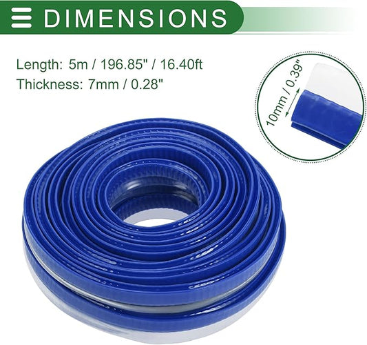 Motoforti Universal Car Door Edge Protective Sealing Strip U-Type Door Scratch Protection Guard, 16.40ft 5m, Anti-scratch Collision, Rubber, Blue