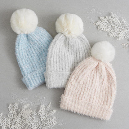 Ribbed Pom-Pom Beanie for girls