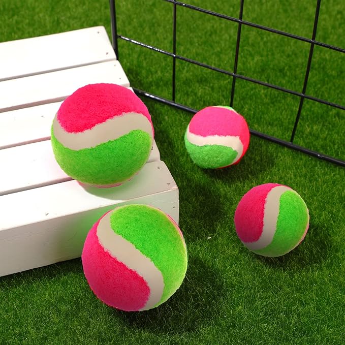Hanaive 4 Pcs 2 Size Toss and Catch Ball Game Replacement Balls Catch Set for 3 4 5 6 7 8 9 10 Year Boys Girls Adults, 2.5 inches and 1.8 inches