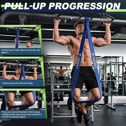 Resistance Bands for Pull Up Assist, Exercise & Workout Bands Set Long resistance bands for pull up assist, strength training, physical therapy, stretching, home gym