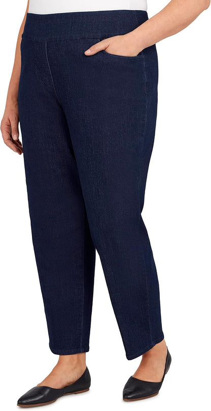 Womens Womens Plus-Size Super Stretch Mid- Rise Short Length Pant
