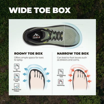 NORTIV 8 Men's Wide Toe Box Trail Running Shoes Cushion Walking Barefoot Tennis Workout Gym Cross Training Shoe Fashion Sneakers Whitney.