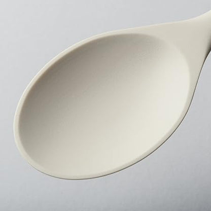 Zeal Scratch Non-Stick Cooking Spoon (28cm), Silicone, Cream, 11-Inch