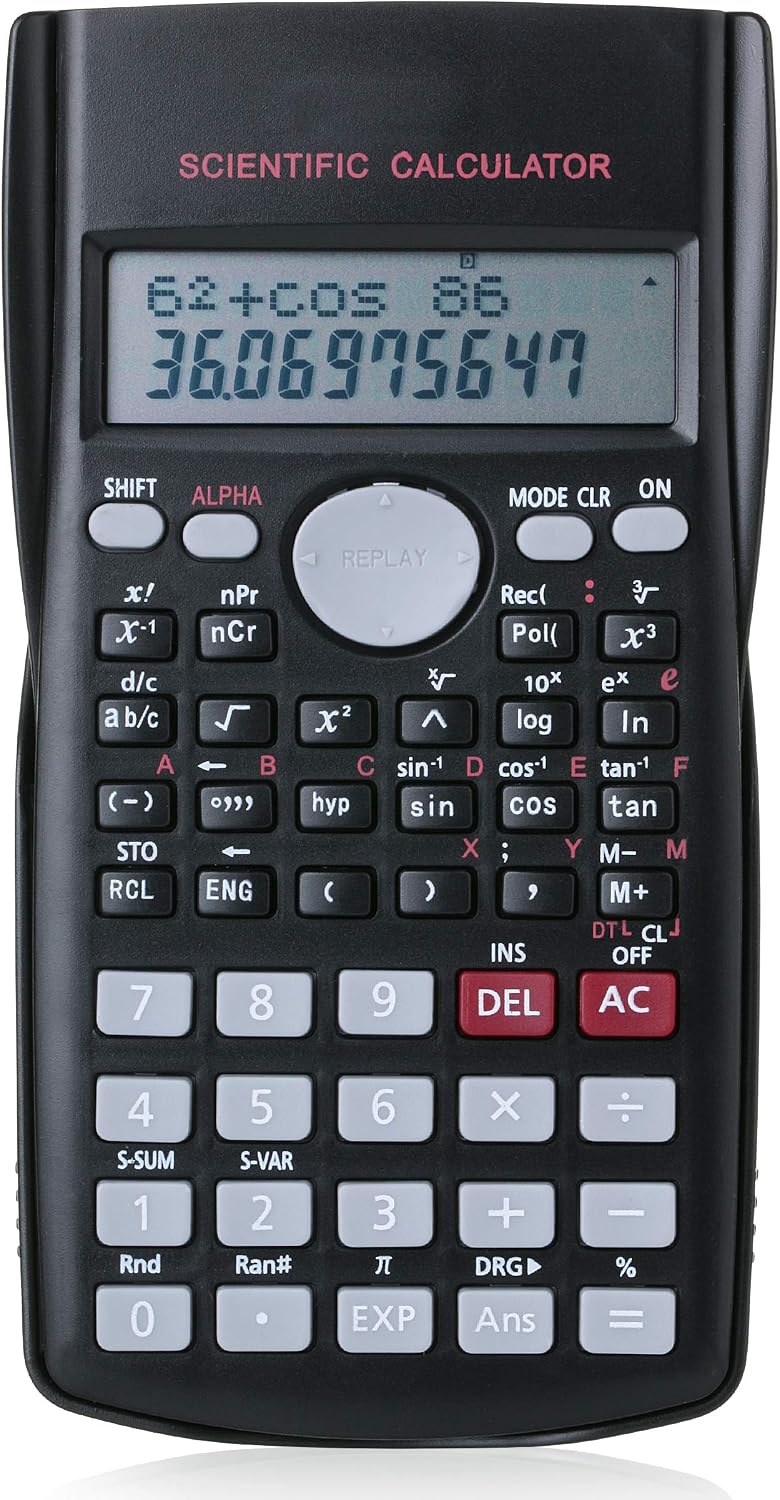 Scientific 2 Line Calculator - Fraction & College Math Calculator for Students & Engineers