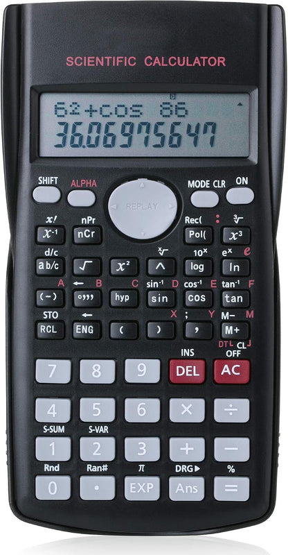 Scientific 2 Line Calculator - Fraction & College Math Calculator for Students & Engineers