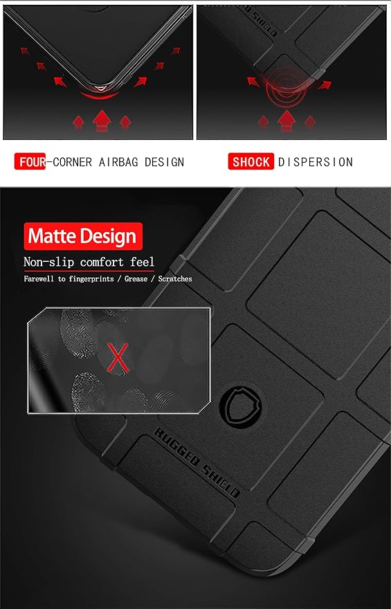 Moto Edge Case,ZYZX Heavy Duty Shockproof Military Grade Drop Tested Protective Phone Case Hybrid Heavy Duty Impact Shock Resistant Soft TPU Bumper Cover for Motorola Moto Edge Plus HD-Green