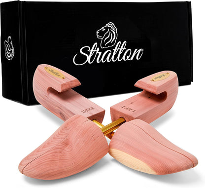 Stratton Men's Adjustable Split Toe Cedar Shoe Trees, 2 Pack