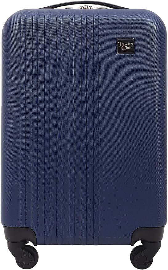 Travelers Club Cosmo Hardside Spinner Luggage, Navy Blue, Carry-On 20-Inch