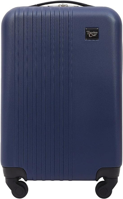 Travelers Club Cosmo Hardside Spinner Luggage, Navy Blue, Carry-On 20-Inch