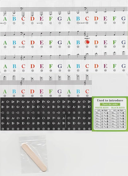 Piano Keyboard Sticker Label Large Note for Electronic Keyboards or Piano Beginners Easy Learning Tool 3749617688 Key Piano