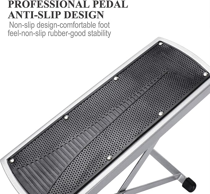 Pedicure Foot Rest, Adjustable Foot Stand with Non-Slip, Toe Separator - Easy at Home, No More Bending or Stretching, Beauty Pedicure Kit (Black)