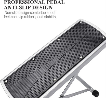 Pedicure Foot Rest, Adjustable Foot Stand with Non-Slip, Toe Separator - Easy at Home, No More Bending or Stretching, Beauty Pedicure Kit (Black)