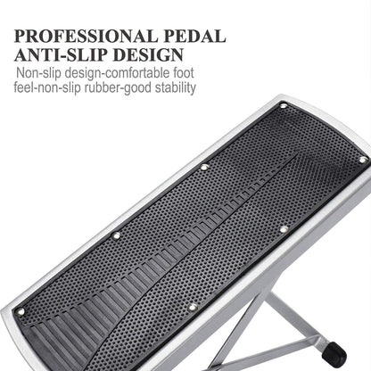 Pedicure Foot Rest, Adjustable Foot Stand with Non-Slip, Toe Separator - Easy at Home, No More Bending or Stretching, Beauty Pedicure Kit (Black)