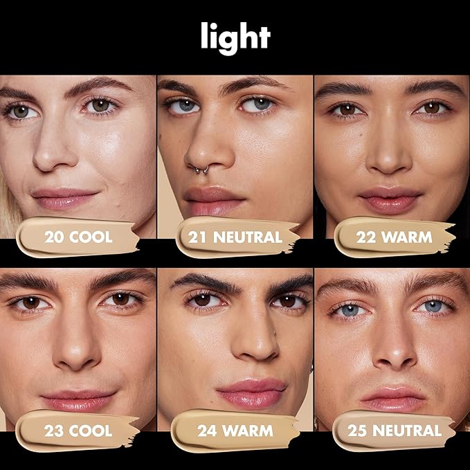 e.l.f. Soft Glam Foundation, Medium Coverage, Long-Lasting  Buildable Foundation For A Smooth, Satin Finish, Vegan  Cruelty-Free, 21 Light Neutral