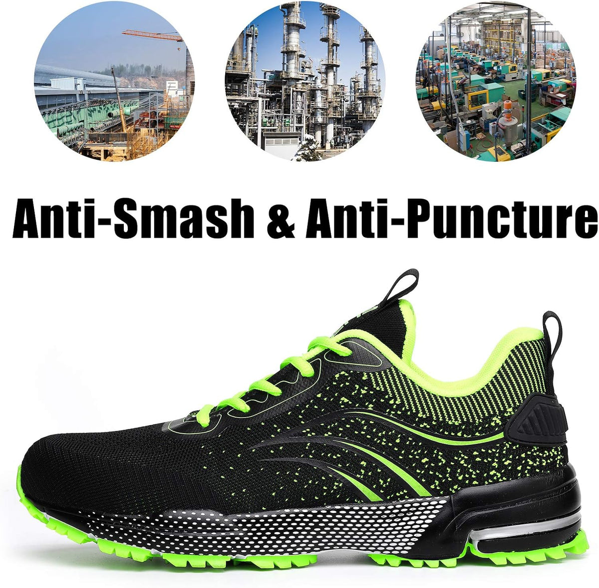 Steel Toe Shoes for Men & Women Lightweight Safety Work Shoes Comfortable Steel Toe Sneakers Warehouse Industry Work Sneakers