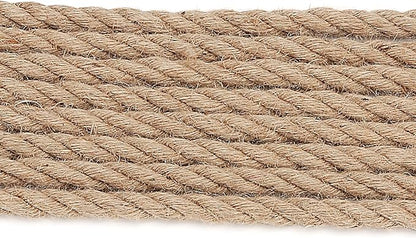 100 Feet 1/2 Inch Jute Rope, 12mm Thick Natural Hemp Rope, 3 Ply Twisted Braided Manila Nautical Rope Hemp Twine Cord for Crafts Gardening Bundling Decorating Camping