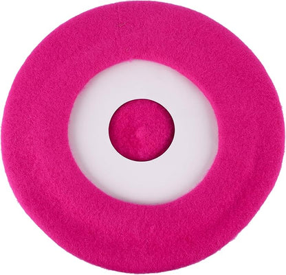 ZAKIRA Wool French Beret for Men and Women in Plain Colours