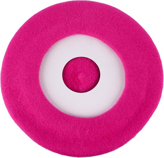 ZAKIRA Wool French Beret for Men and Women in Plain Colours