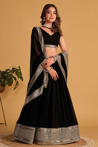 XS STELLACOUTURE indian ready to wear lehenga choli for women flared party night with stitched blouse 8328-U