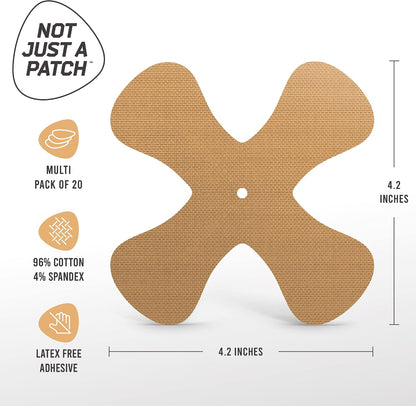 Not Just A Patch X-Patch CGM Sensor Patches (20 Pack) - Water Resistant Omnipod 5 Adhesive Patches - Durable for Active Lifestyle for 10-14 Days - Compatible with Dexcom G6, Libre 2 in Beige (Open Box) (Does not include devices)