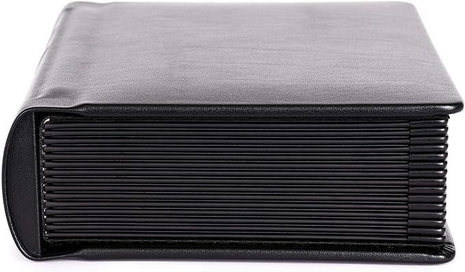 Professional Leatherette Bound Photo Album for Weddings and Special Occasions (5x7 (15 Page), BlackBlack)