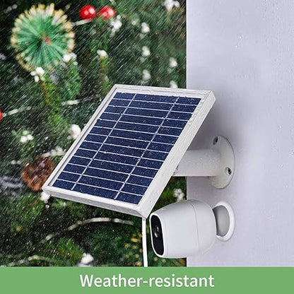 iTODOS Solar Panel Compatible with Arlo Pro and Arlo Pro 2, 11.8Ft Outdoor Power Charging Cable and Adjustable Mount,Not for Arlo HD,Arlo Ultra and Arlo Pro3Pro4-Silver