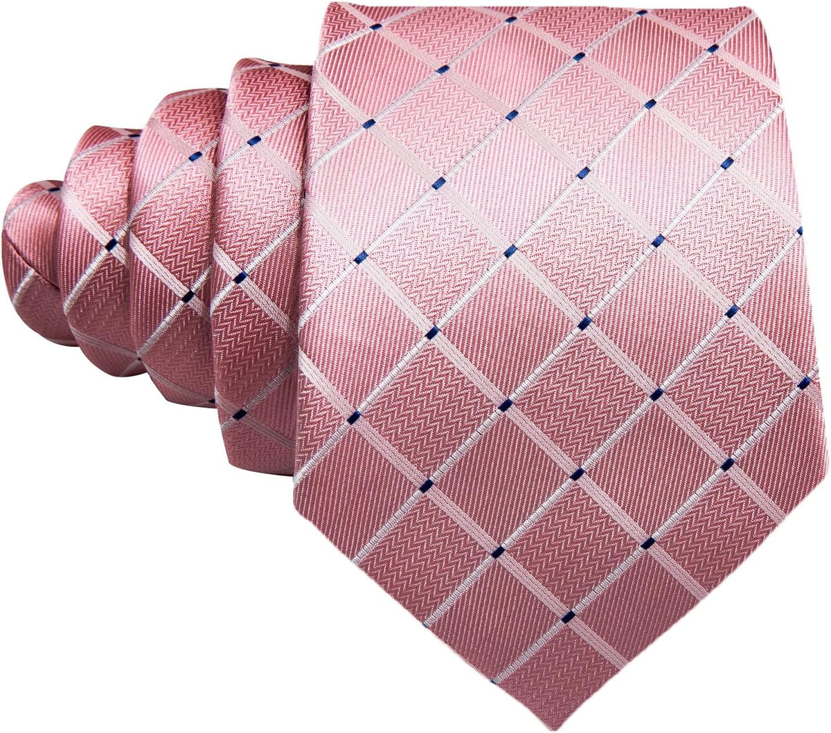 Barry.Wang Mens Tie Set Plaid Check Neckties Formal Business Wedding Luxury Pocket Square Cufflinks