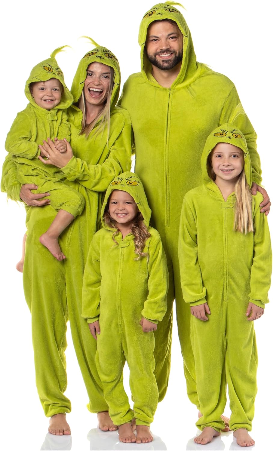 Dr. Seuss GRINCH Who Stole Christmas Hooded Pajama Union Suit.