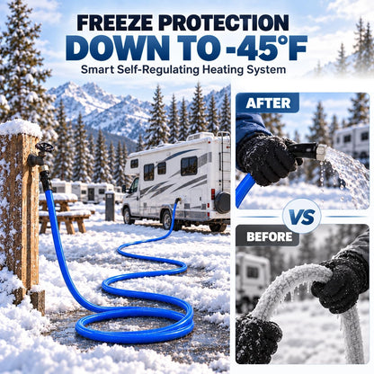 Heated Water Hose for RV,-45 ? Anti-freezing Heated Hose?Electrically Heated Hoses of Rv Accessories for Camping/Garden/Farm/Henhouse/Stble?30FT?