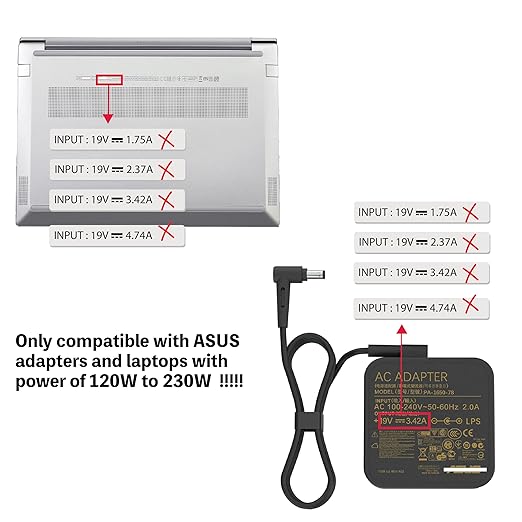 Laptop Adapter Tip Connector Converter 5.5 x 2.5mm Female to 4.5 x 3.0mm Male for MSI Katana ASUS ROG Zephyru Zenbook Vivobook TUF 19V 6,15A 6,32A 9,23A 20V 6A 7,5A 9A