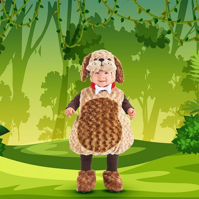 Underwraps Costumes Toddler Baby's Puppy Costume - Belly Babies Furry Puppy Costume