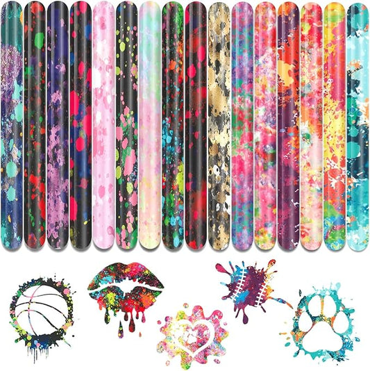 Tintnut Splash Heat Transfer Vinyl - 16 Sheets 10x12 Inch HTV Ink Watercolor Iron On Vinyl for T-Shirts Hats Clothes,for Cricut  Silhouette Cameo