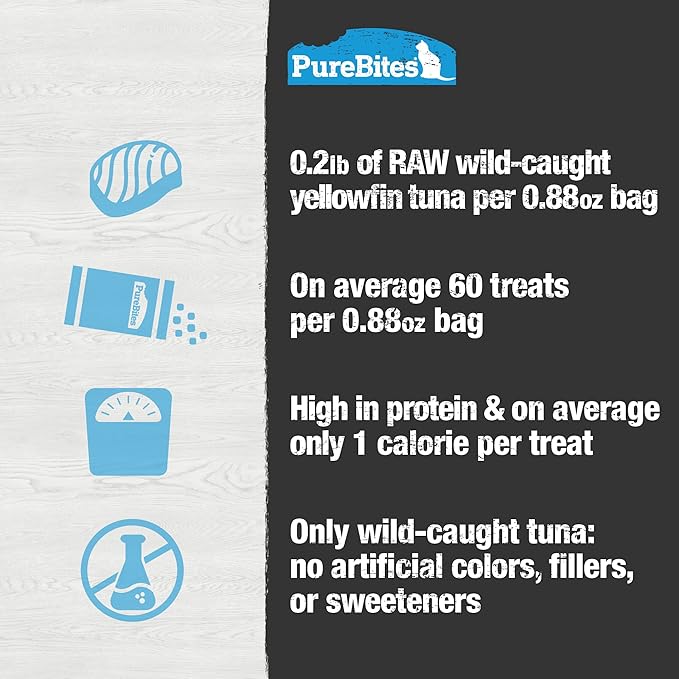 PureBites Tuna Freeze Dried Cat Treats, 0.88Oz | 25G - Value Size