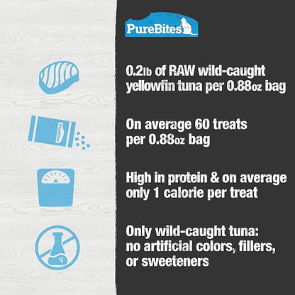 PureBites Tuna Freeze Dried Cat Treats, 0.88Oz | 25G - Value Size