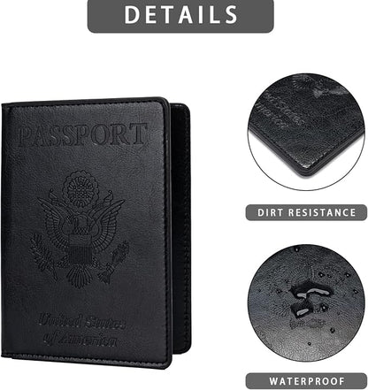 Honmein 1 Pcs Passport holders?Ultra Slim passport wallet?PU Leather Passport Cover Case for Women and Men ( blue)