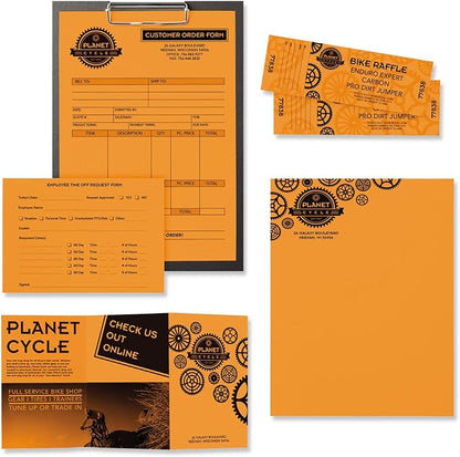 Neenah Astrobrights Color Paper, 8.5 x 11, 24 lb89 gsm, Cosmic Orange, 500 Sheets (22651)