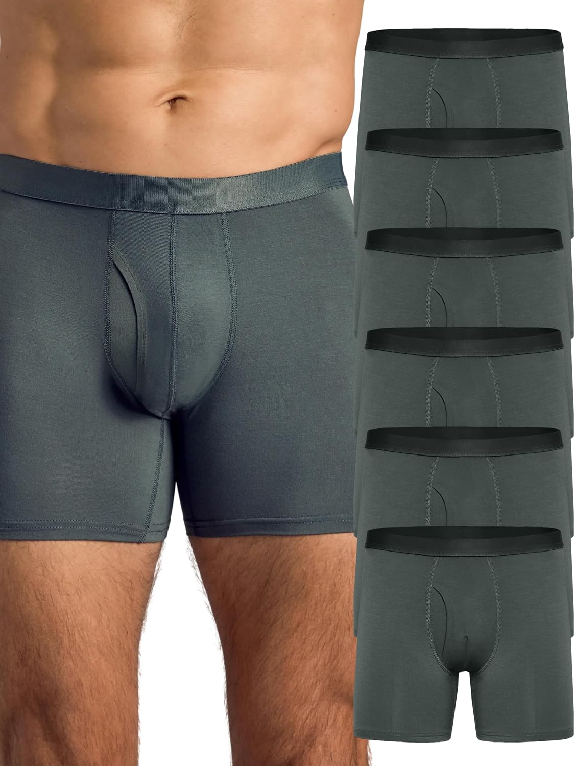 True Classic Mens Underwear 1pc – Mens Boxer Briefs Pack, 1” Boxer Brief & 4” Trunk Novelty Underwear for Men, Micromodal. (Only One)