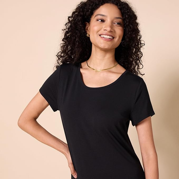 Essentials Women's Short-Sleeve Maxi Dress, Flowy
